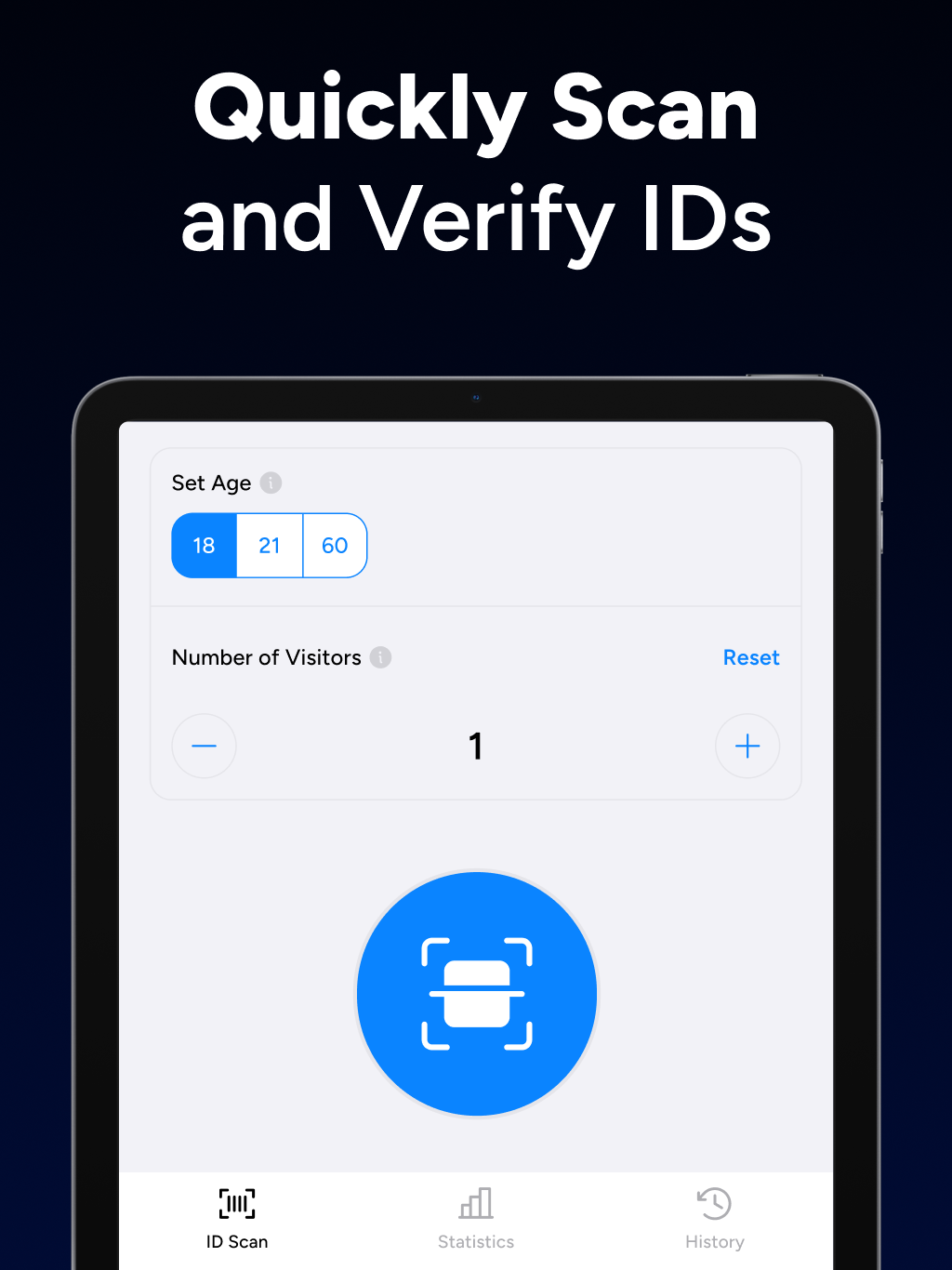 ID Scanner app interface showing how to check fake IDs